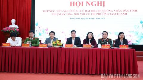 Ứng cử viên đại biểu HĐND tỉnh tiếp xúc cử tri, vận động bầu cử tại phường Tam Thanh