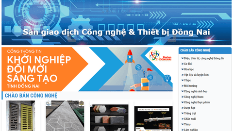 Mời chào bán, giới thiệu sản phẩm, thiết bị -công nghệ trên "Sàn giao dịch công nghệ, thiết bị trực tuyến Đồng Nai (Donatex.vn)"