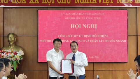 Hội nghị công bố Quyết định bổ nhiệm Phó Trưởng phòng Kế hoạch và Quản lý chuyên ngành